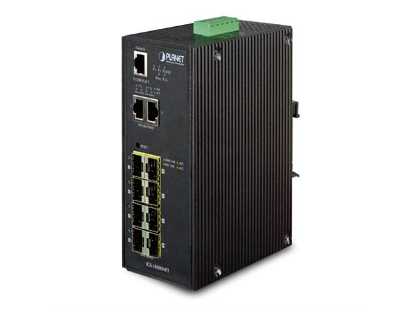 Industriell Switch 8-port 100/1000X SFP Planet:  +2-port10/100/1000T Managed 